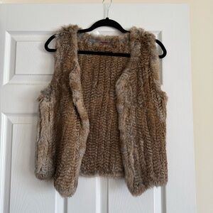 525 America Rabbit Fur Vest Size Small